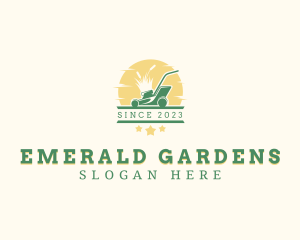 Garden Lawn Mower logo design