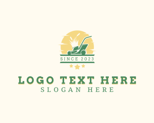 Gardener - Garden Lawn Mower logo design