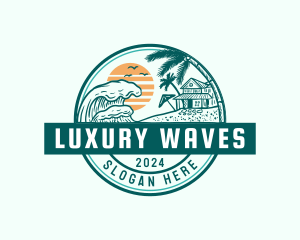 Beach Waves Resort logo design