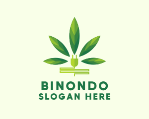 E Cigarette - Weed Plug Marijuana logo design