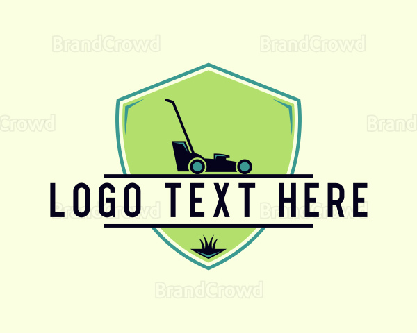 Landscaping Lawn Mower Logo