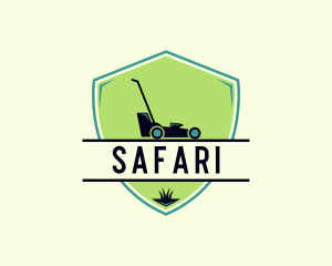 Landscaping Lawn Mower Logo