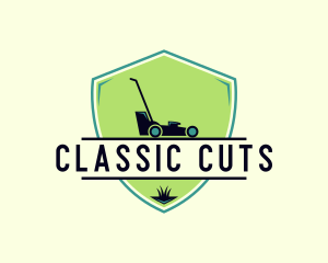 Landscaping Lawn Mower logo design