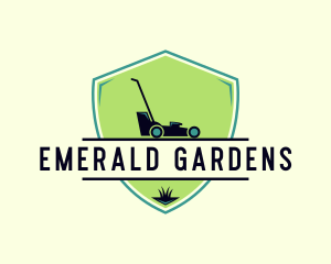 Landscaping Lawn Mower logo design