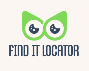 Owl Location Pin  logo design