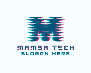 Digital Tech Letter M logo design