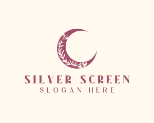 Boho Floral Crescent Logo