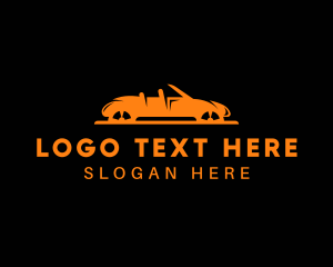 Road Trip - Sports Car Driving logo design