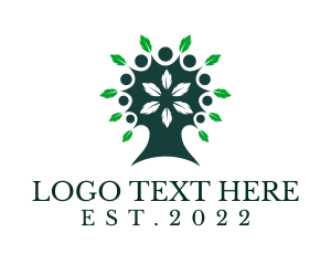 Vegan - Herbal Plant Tree Leaves logo design