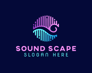 Audiovisual - Audio Ocean Wave logo design