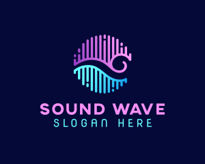 Audio Ocean Wave logo design