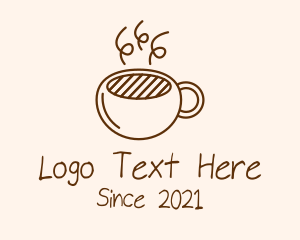 Latte - Brown Cappuccino Coffee logo design