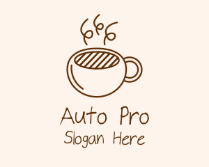 Brown Cappuccino Coffee Logo