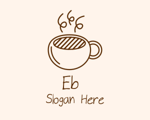 Brown Cappuccino Coffee Logo