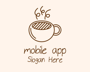 Brown Cappuccino Coffee Logo