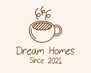 Coffee Cup - Brown Cappuccino Coffee logo design