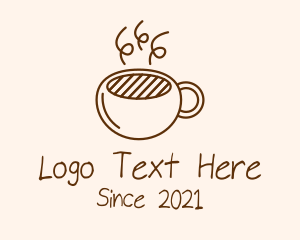 Brown Cappuccino Coffee logo design