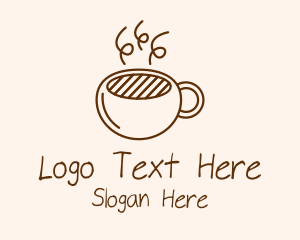 Brown Cappuccino Coffee Logo