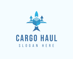 Airplane Package Logistics logo design