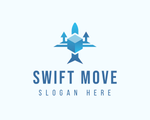 Move - Airplane Package Logistics logo design