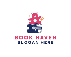 Library - Bear Book Library logo design