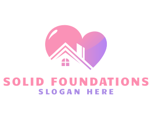 House Heart  Property logo design