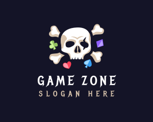 Skull Gaming Gambling logo design