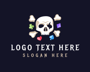 Spade - Skull Gaming Gambling logo design