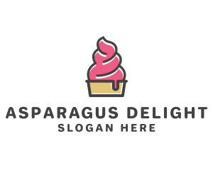 Strawberry Yogurt Dessert logo design