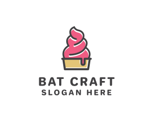 Strawberry Yogurt Dessert logo design