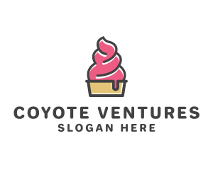 Strawberry Yogurt Dessert logo design