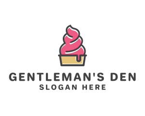 Strawberry Yogurt Dessert logo design