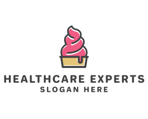 Strawberry Yogurt Dessert logo design