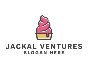 Strawberry Yogurt Dessert logo design