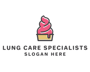 Strawberry Yogurt Dessert logo design