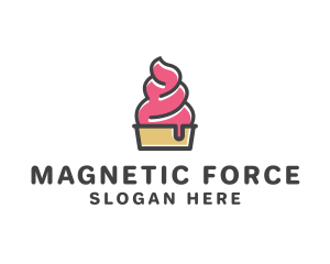 Strawberry Yogurt Dessert logo design