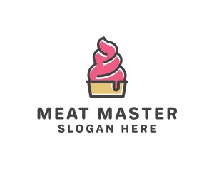 Strawberry Yogurt Dessert logo design