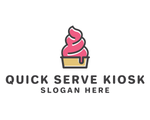 Strawberry Yogurt Dessert logo design