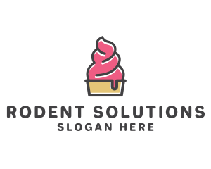 Strawberry Yogurt Dessert logo design