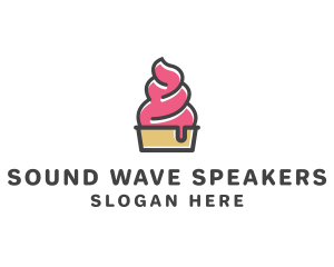 Strawberry Yogurt Dessert logo design