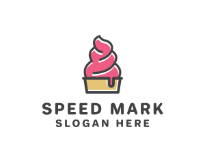 Strawberry Yogurt Dessert logo design