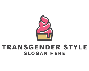 Strawberry Yogurt Dessert logo design