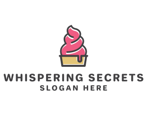 Strawberry Yogurt Dessert logo design