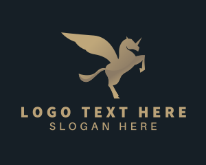 Unicorn - Gradient Business Pegasus logo design