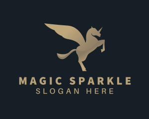 Gradient Business Pegasus logo design