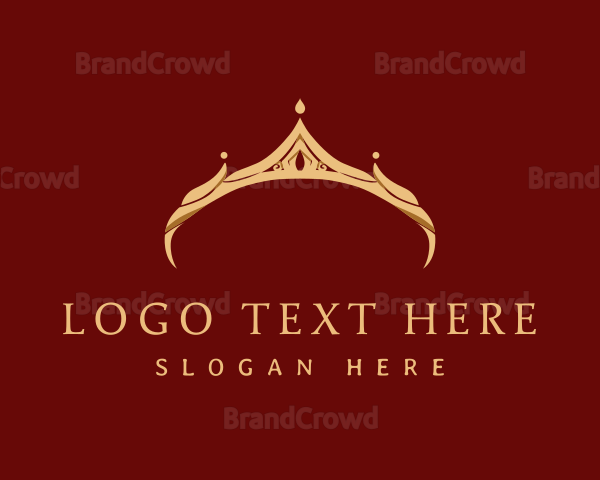 Gold Elegant Crown Logo