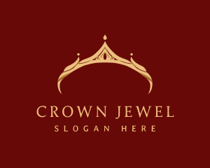 Gold Elegant Crown logo design