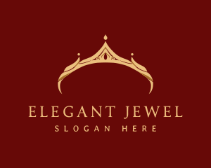 Gold Elegant Crown logo design