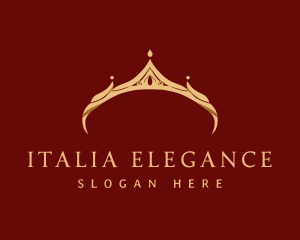 Gold Elegant Crown logo design