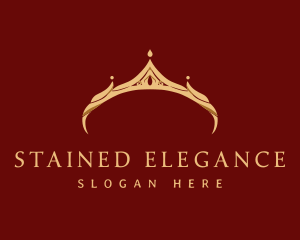 Gold Elegant Crown logo design